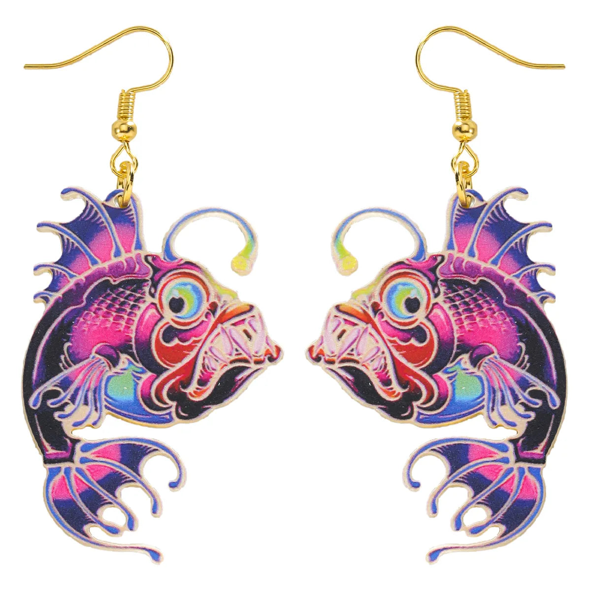 1 Pair Hip-Hop Funny Animal Acetic Acid Sheets Drop Earrings