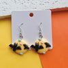 1 Pair Hip-Hop Funny Pumpkin Skull Ghost Printing Resin Drop Earrings