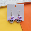 1 Pair Hip-Hop Funny Pumpkin Skull Ghost Printing Resin Drop Earrings