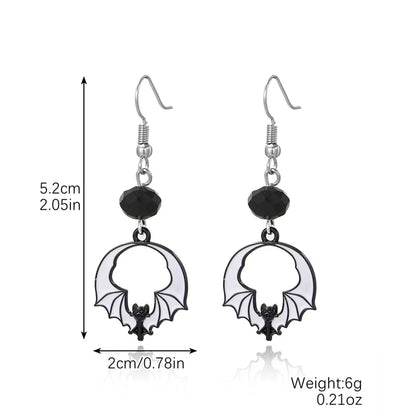 1 Pair Hip-Hop Funny Pumpkin Spider Skull Plating Zinc Alloy Drop Earrings