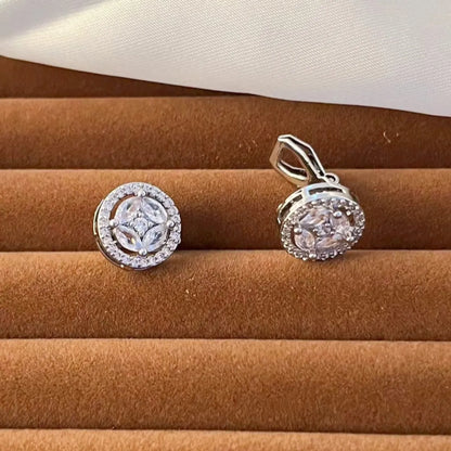 1 Pair Hip-hop Retro Round Plating Inlay Copper Zircon White Gold Plated Ear Cuffs