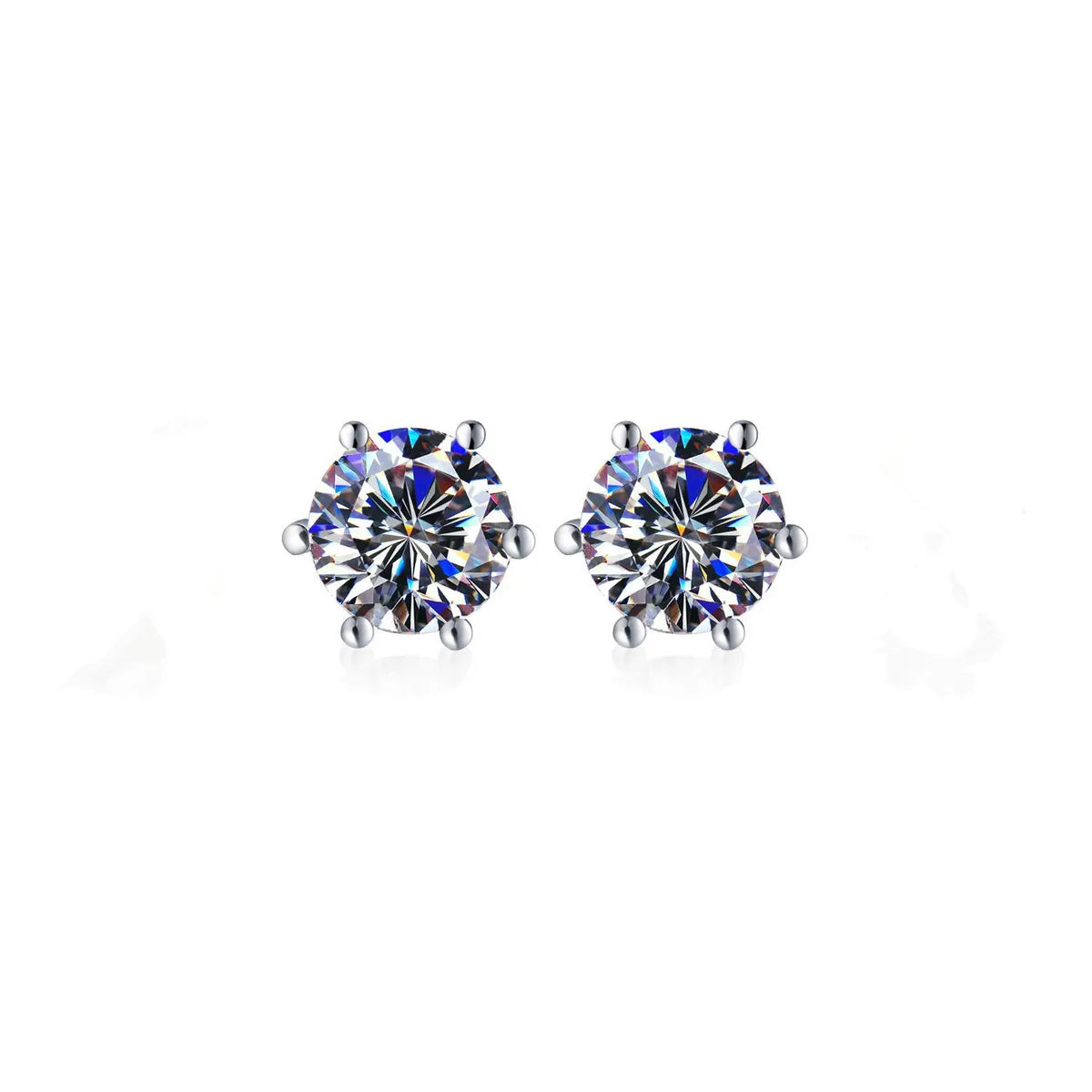 1 Pair Hip-hop Solid Color Inlay Stainless Steel Zircon Ear Studs