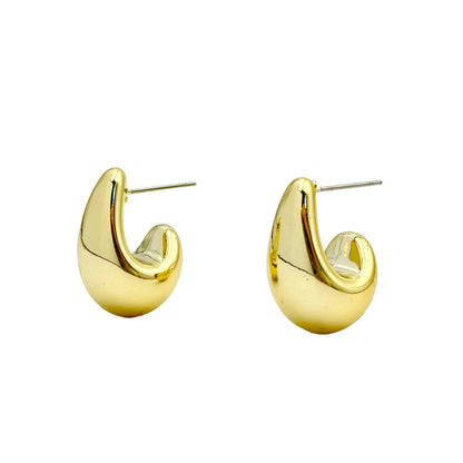 1 Pair Hip-Hop Solid Color Plating Arylic Ear Studs