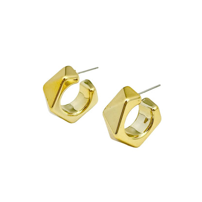 1 Pair Hip-Hop Solid Color Plating Arylic Ear Studs