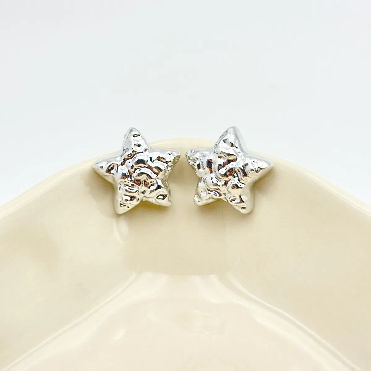 1 Pair Hip-Hop Solid Color Plating Arylic Ear Studs