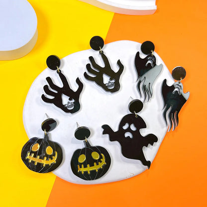 1 Pair Hip-hop Streetwear Halloween Pattern Arylic Drop Earrings