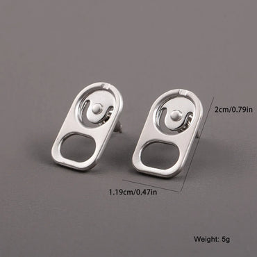 1 Pair Hip-hop Vintage Style Geometric Plating Stainless Steel 18k Gold Plated Ear Studs