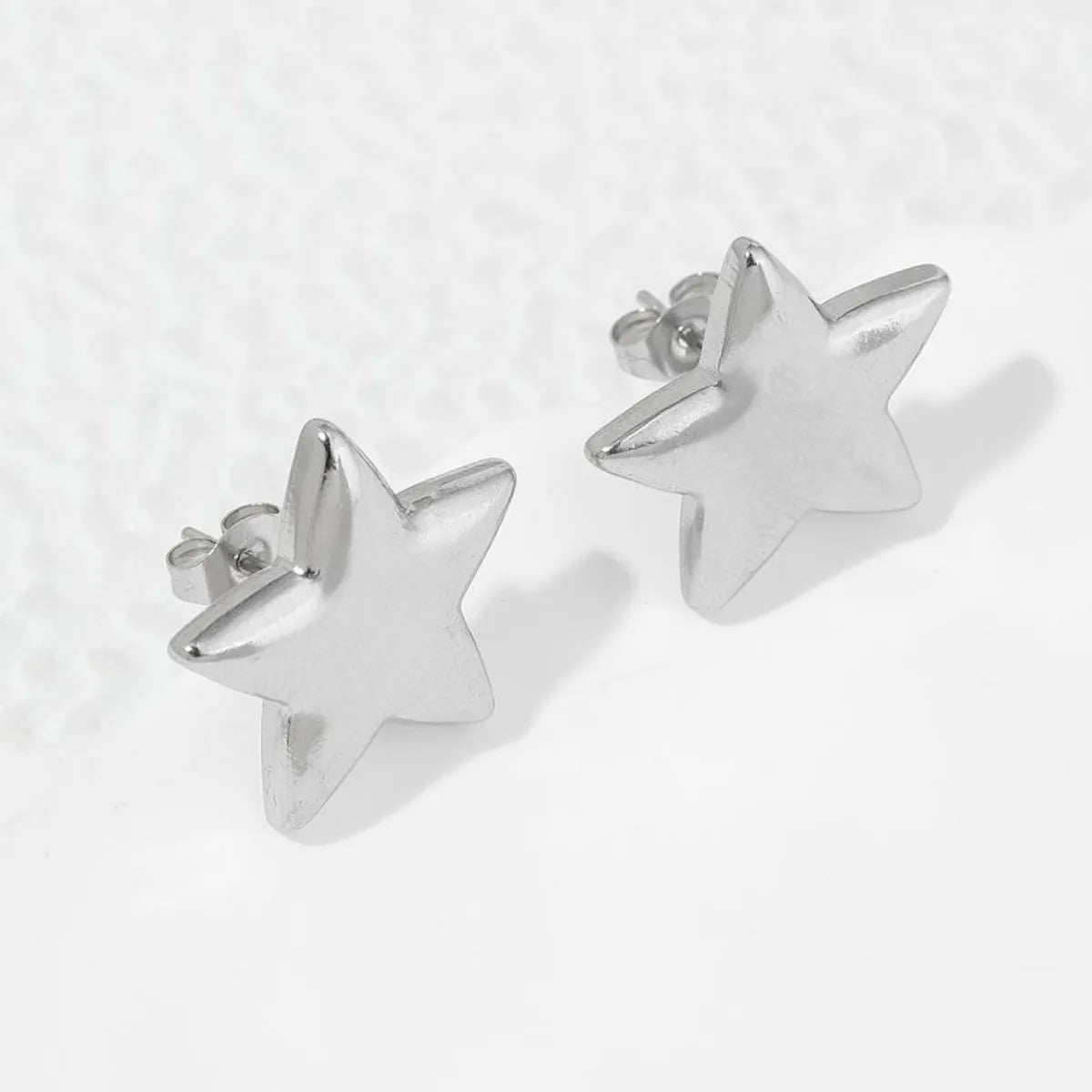 1 Pair Ig Style Artistic Star Plating Stainless Steel 18k Gold Plated Ear Studs