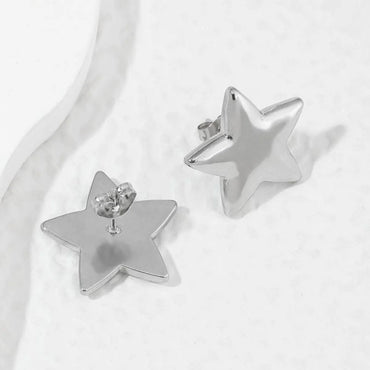 1 Pair Ig Style Artistic Star Plating Stainless Steel 18k Gold Plated Ear Studs