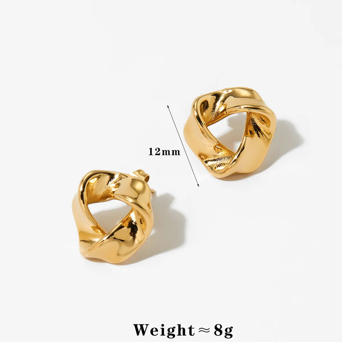 1 Pair IG Style Basic Classic Style Geometric Solid Color Plating 316 Stainless Steel  16K Gold Plated White Gold Plated Gold Plated Ear Studs