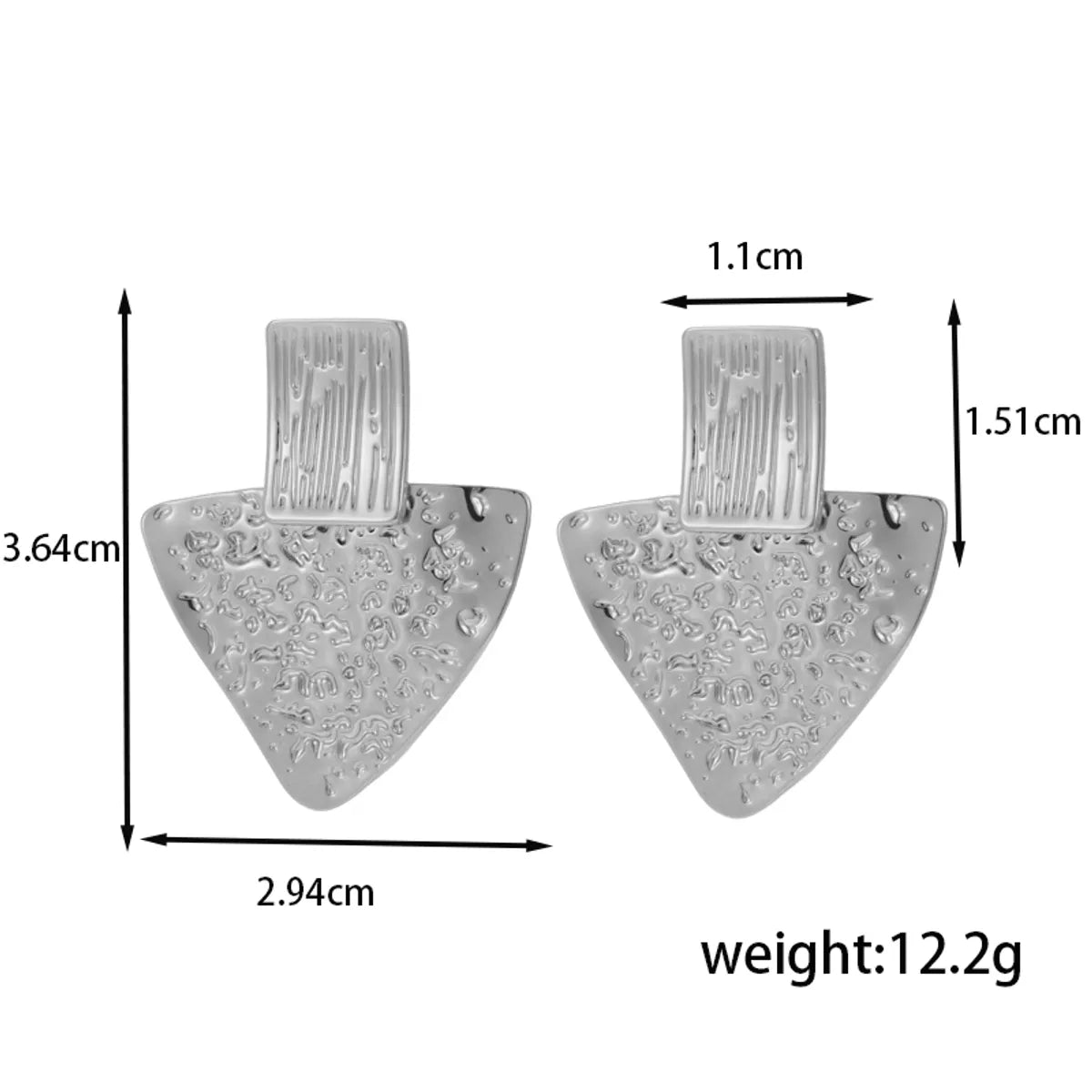 1 Pair IG Style Basic Classic Style Triangle Irregular Butterfly 304 Stainless Steel Earrings Ear Studs