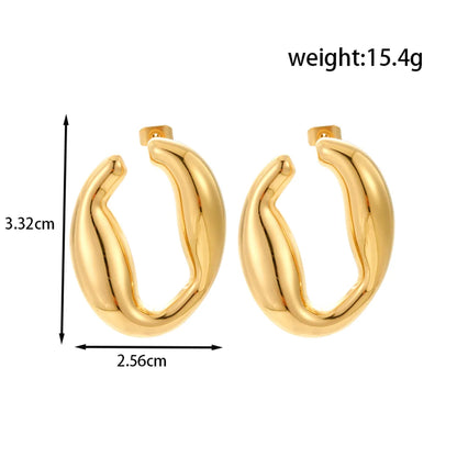 1 Pair IG Style Basic Classic Style Triangle Irregular Butterfly 304 Stainless Steel Earrings Ear Studs