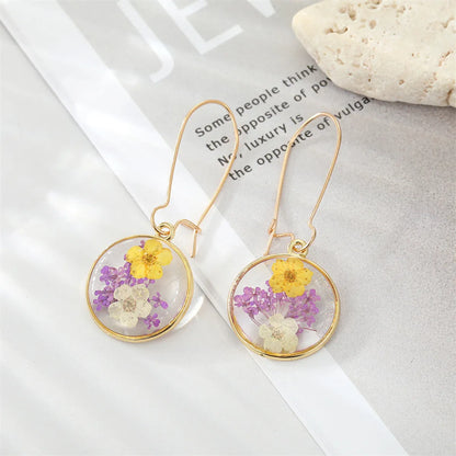 1 Pair IG Style Bohemian Modern Style Flower Zinc Alloy Drop Earrings