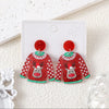 1 Pair IG Style Cartoon Character Santa Claus Water Droplets Acetic Acid Sheets Drop Earrings