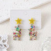 1 Pair IG Style Cartoon Character Santa Claus Water Droplets Acetic Acid Sheets Drop Earrings