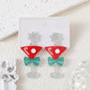 1 Pair IG Style Cartoon Character Santa Claus Water Droplets Acetic Acid Sheets Drop Earrings