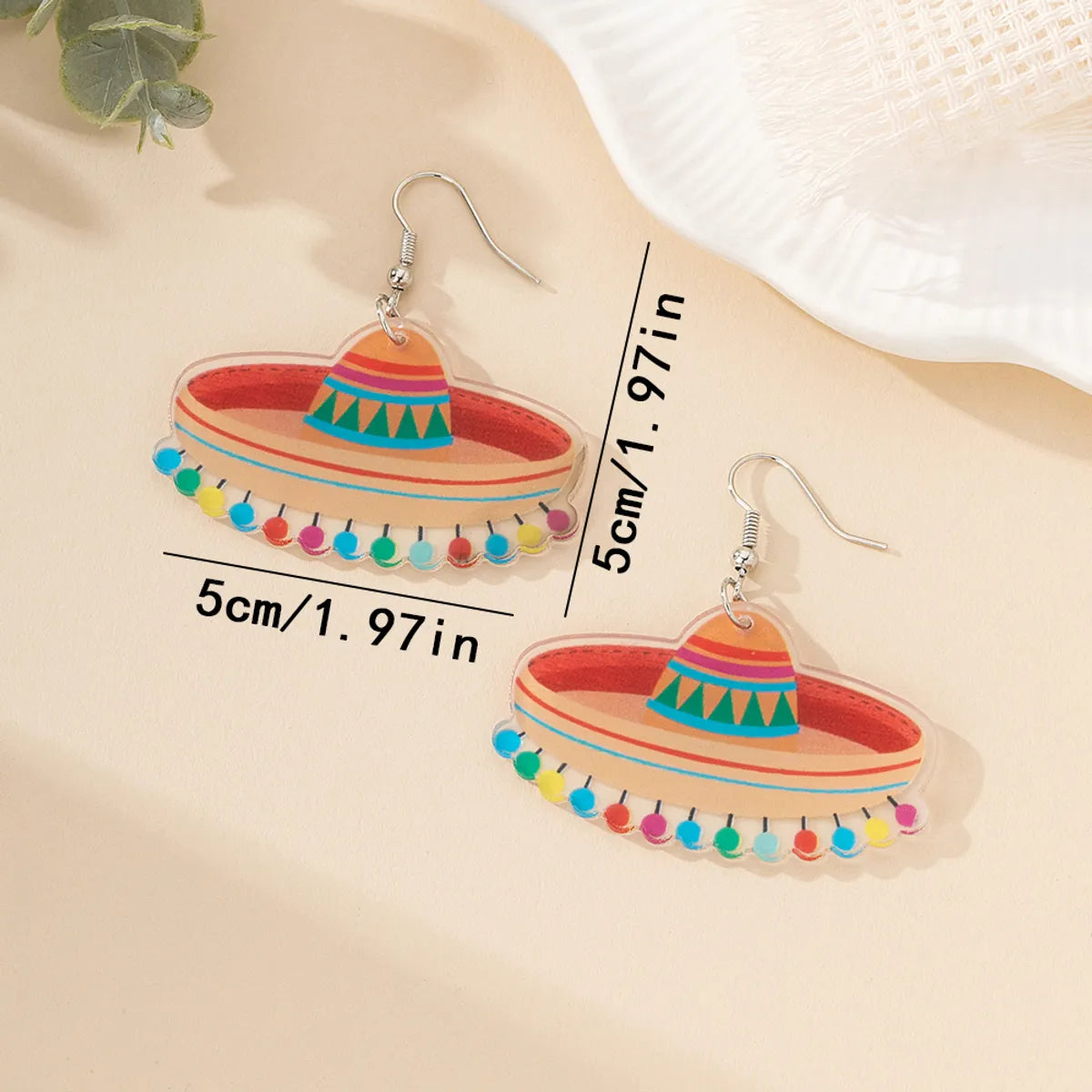 1 Pair IG Style Cartoon Style Spaceship Slice Printing Arylic Drop Earrings