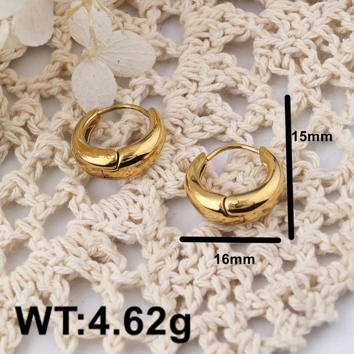 1 Pair IG Style Casual Butterfly 304 Stainless Steel 18K Gold Plated Hoop Earrings Drop Earrings