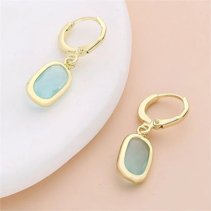 1 Pair Ig Style Casual Korean Style Cross Bear Heart Shape Plating Inlay Copper Zircon Drop Earrings