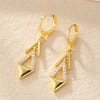 1 Pair Ig Style Casual Korean Style Cross Bear Heart Shape Plating Inlay Copper Zircon Drop Earrings