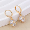 1 Pair Ig Style Casual Korean Style Cross Bear Heart Shape Plating Inlay Copper Zircon Drop Earrings