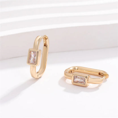 1 Pair Ig Style Casual Korean Style Cross Bear Heart Shape Plating Inlay Copper Zircon Drop Earrings