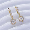 1 Pair Ig Style Casual Korean Style Cross Bear Heart Shape Plating Inlay Copper Zircon Drop Earrings