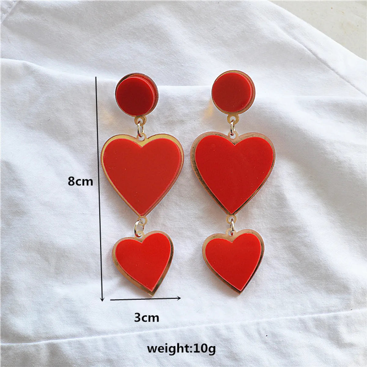 1 Pair Ig Style Casual Letter Heart Shape Butterfly Arylic Metal Drop Earrings