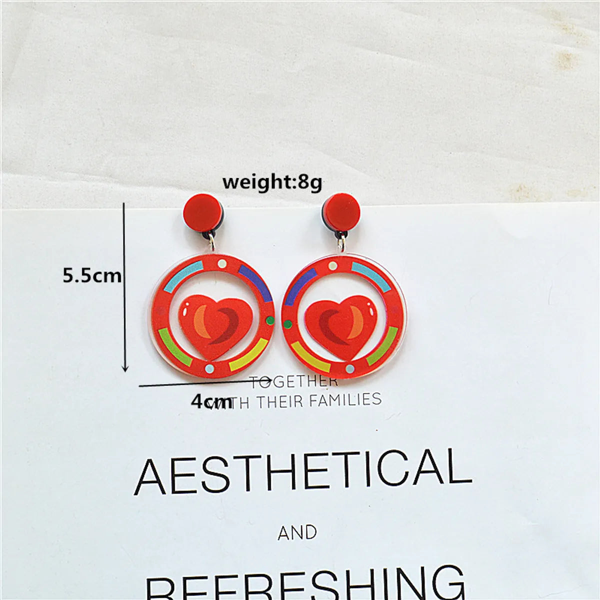 1 Pair Ig Style Casual Letter Heart Shape Butterfly Arylic Metal Drop Earrings