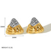 1 Pair IG Style Casual Triangle Square Polishing Plating 304 Stainless Steel 18K Gold Plated Ear Studs