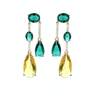 1 Pair Ig Style Casual Water Droplets Inlay Copper Zircon Drop Earrings