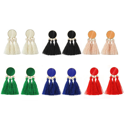 1 Pair Ig Style Color Block Spray Paint Plating Inlay Alloy Gold Plated Drop Earrings