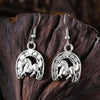 1 Pair IG Style Cowboy Style Simple Style Cactus Boots Horseshoe Plating Zinc Alloy Drop Earrings