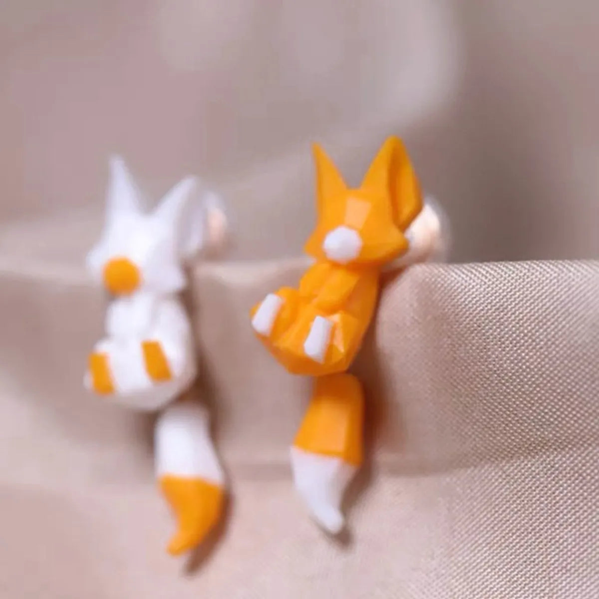 1 Pair Ig Style Cute Fox Plating Arylic Ear Studs