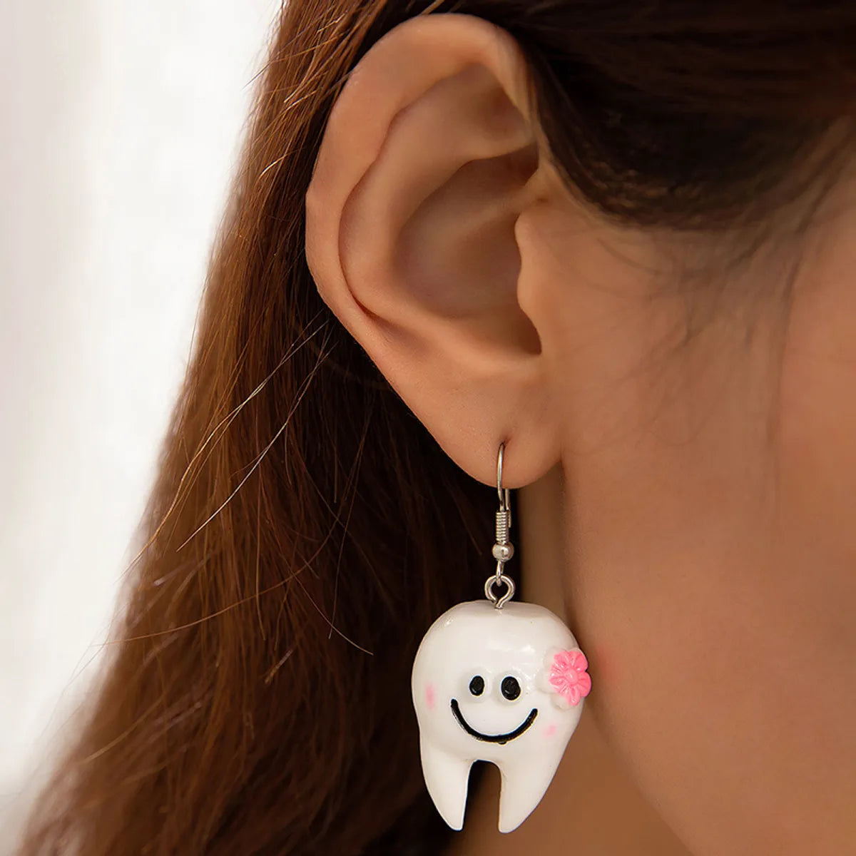 1 Pair Ig Style Cute Funny Animal Sheep Alloy Resin Drop Earrings