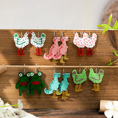 1 Pair IG Style Cute Modern Style Animal Dinosaur Frog Arylic Drop Earrings