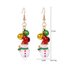 1 Pair IG Style Cute Santa Claus Gingerbread Wreath Enamel Inlay Zinc Alloy Pearl Drop Earrings