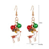 1 Pair IG Style Cute Santa Claus Gingerbread Wreath Enamel Inlay Zinc Alloy Pearl Drop Earrings