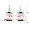 1 Pair IG Style Cute Santa Claus Gingerbread Wreath Enamel Inlay Zinc Alloy Pearl Drop Earrings