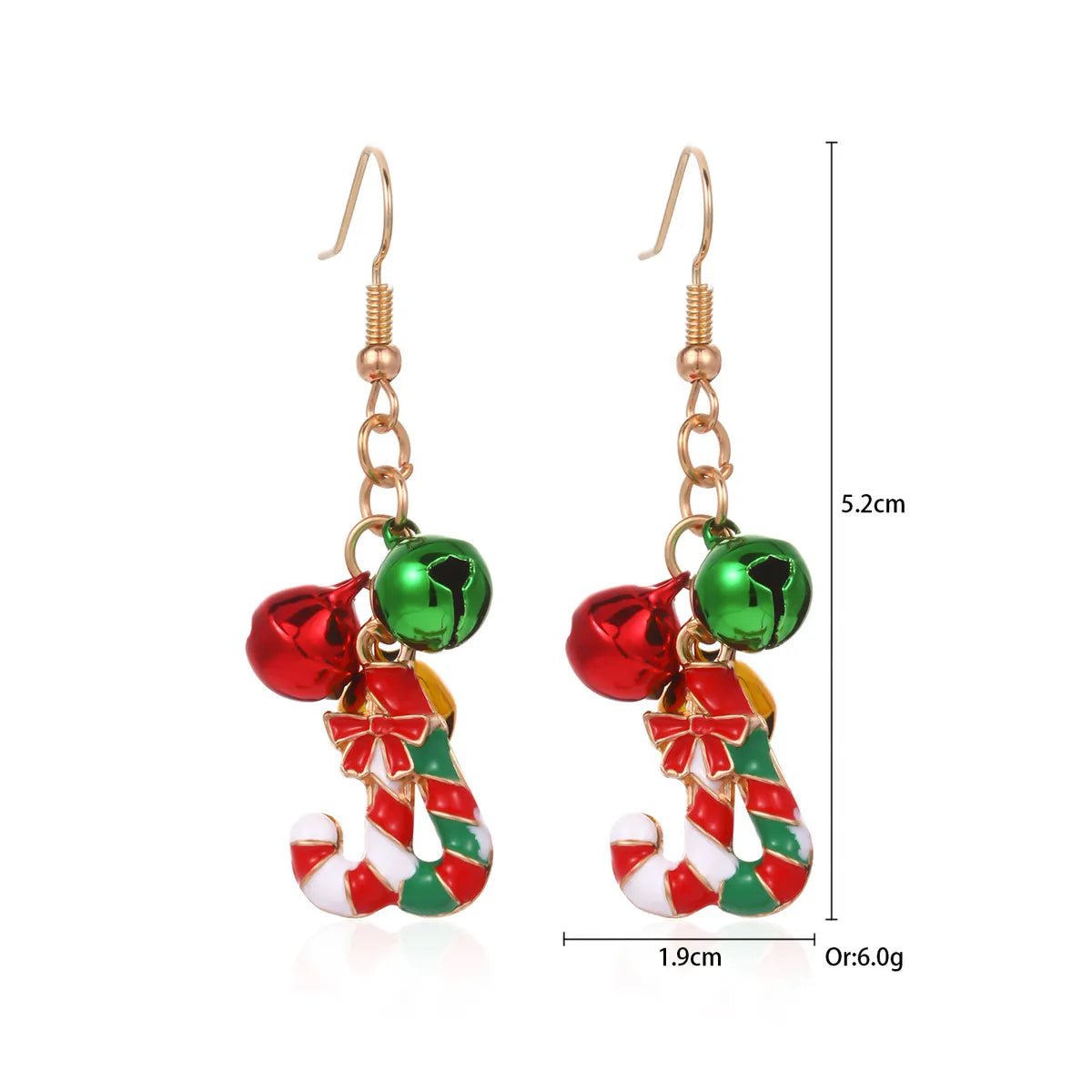 1 Pair IG Style Cute Santa Claus Gingerbread Wreath Enamel Inlay Zinc Alloy Pearl Drop Earrings