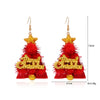 1 Pair IG Style Cute Santa Claus Gingerbread Wreath Enamel Inlay Zinc Alloy Pearl Drop Earrings