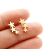 1 Pair IG Style Cute Sweet Star Heart Shape Polishing Plating 304 Stainless Steel 18K Gold Plated Ear Studs