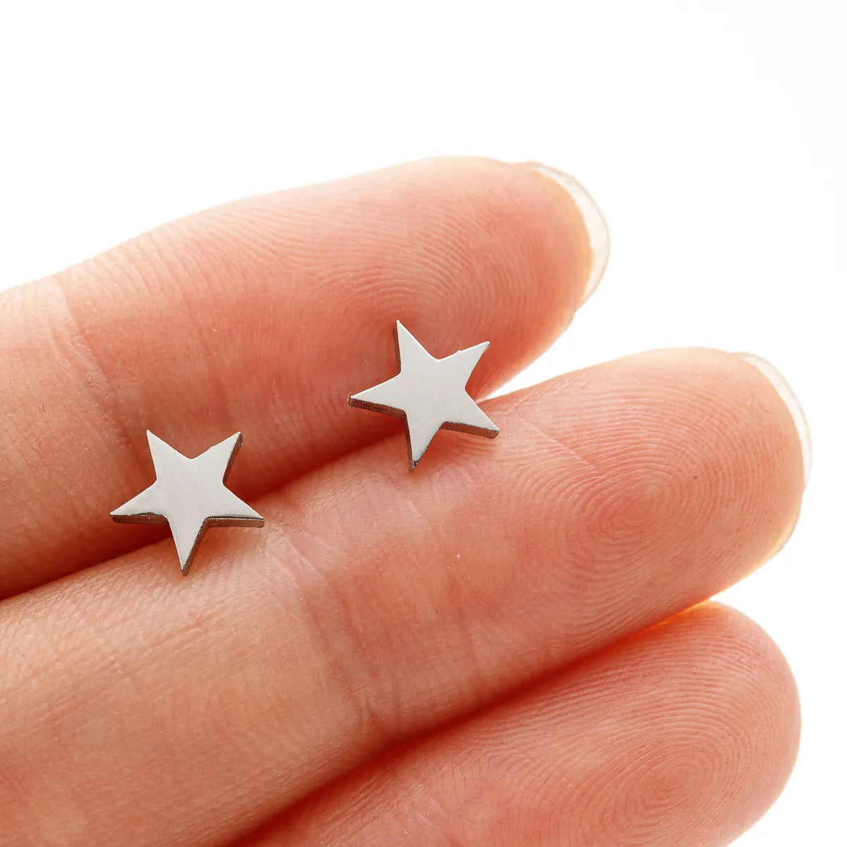 1 Pair IG Style Cute Sweet Star Heart Shape Polishing Plating 304 Stainless Steel 18K Gold Plated Ear Studs