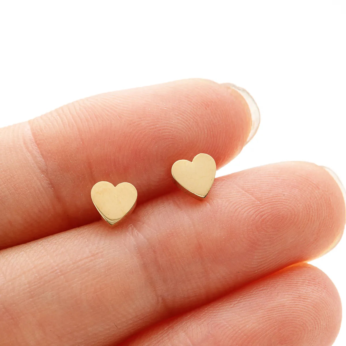 1 Pair IG Style Cute Sweet Star Heart Shape Polishing Plating 304 Stainless Steel 18K Gold Plated Ear Studs