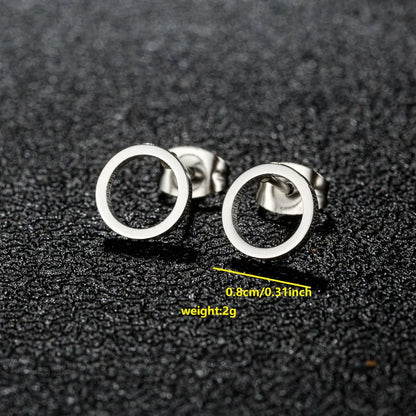 1 Pair IG Style Cute Sweet Star Heart Shape Polishing Plating 304 Stainless Steel 18K Gold Plated Ear Studs