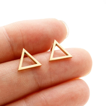 1 Pair IG Style Cute Sweet Star Heart Shape Polishing Plating 304 Stainless Steel 18K Gold Plated Ear Studs