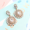 1 Pair Ig Style Elegant Flower Plating Inlay Alloy Rhinestones Gold Plated Drop Earrings