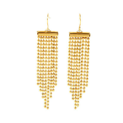 1 Pair Ig Style Elegant Geometric Tassel Plating Stainless Steel 18k Gold Plated Drop Earrings