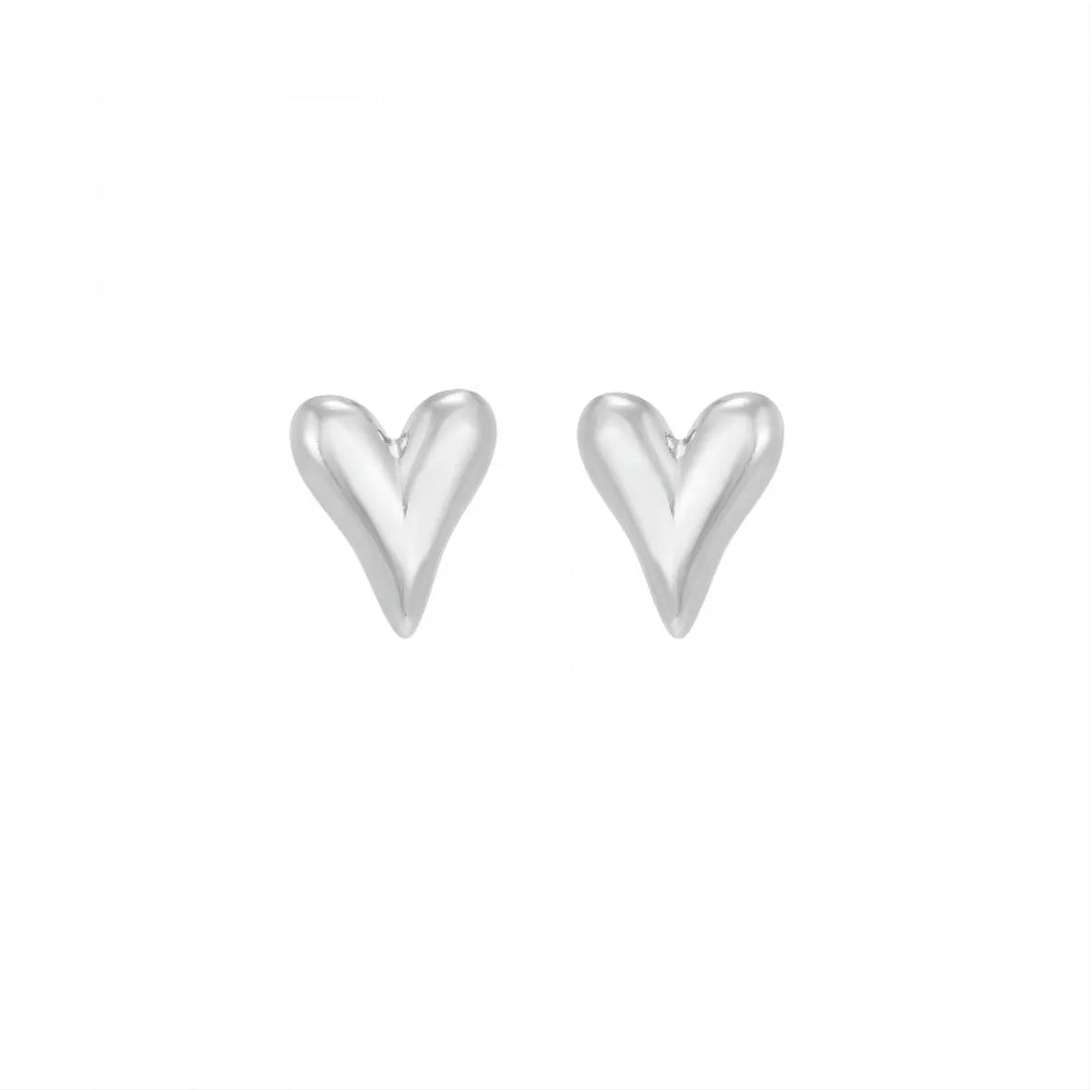 1 Pair IG Style Elegant Romantic Heart Shape Polishing Plating Stainless Steel 18K Gold Plated Ear Studs