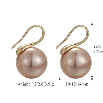 1 Pair Ig Style Elegant Solid Color Plating Inlay Imitation Pearl Alloy Artificial Pearls Gold Plated Ear Studs